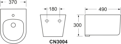 Биде Ceramica Nova Moments CN3004 подвесное Белое