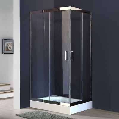 Душевой уголок Royal Bath HPD 100х90 RB9100 HPD-T-CH без поддона профиль Хром стекло прозрачное