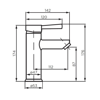 Смеситель для раковины Dorff Logic D3002100SS Нержавеющая сталь