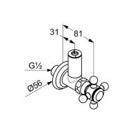 Запорный вентиль Kludi Adlon 518430520 Хром