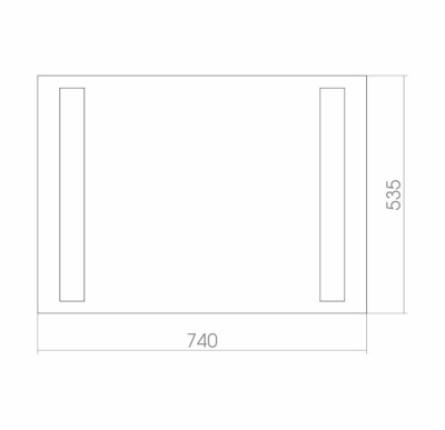 Зеркало Mixline Стиль Премьер 74 525410 с подсветкой с фацетом