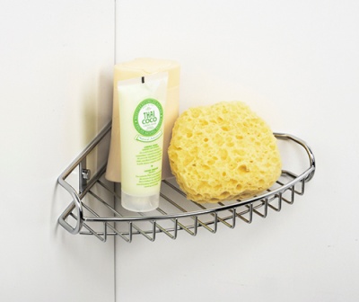 Полка корзина WasserKRAFT K-1211 угловая Хром