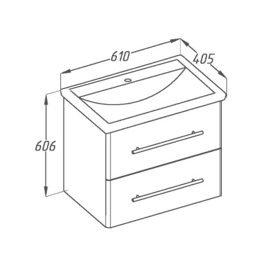 Тумба под раковину Opadiris Арабеско 60 Z0000010901 подвесная Белая глянцевая