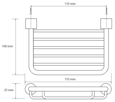 Полка корзина Bemeta Cytro 146208132 Хром