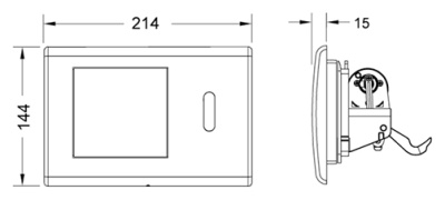 Кнопка смыва Tece Planus 220/12В 9240362 для унитаза Белая глянцевая