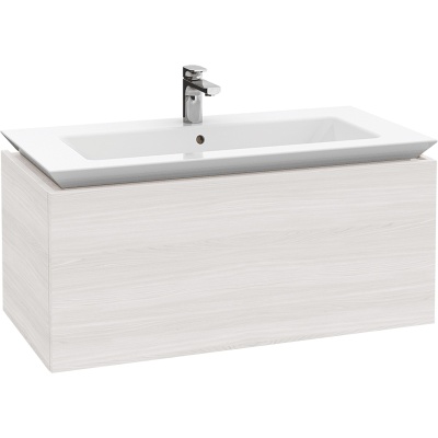 Тумба под раковину Villeroy&Boch Legato 100x43 подвесная с подсветкой Белое дерево