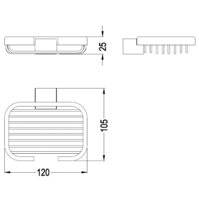 Мыльница настенная Schein Elite 7057009 Хром