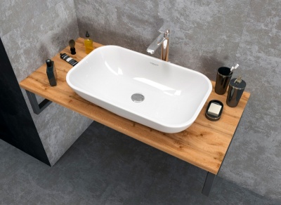 Столешница под раковину 1MarKa Grunge Loft 80 У85830 подвесная Дуб вотан