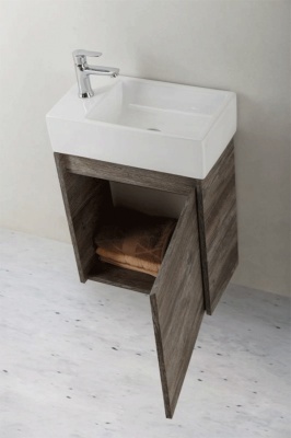 Тумба под раковину BelBagno KRAFT MINI-450/250-1A-SO-PP-R подвесная Pino Pasadena