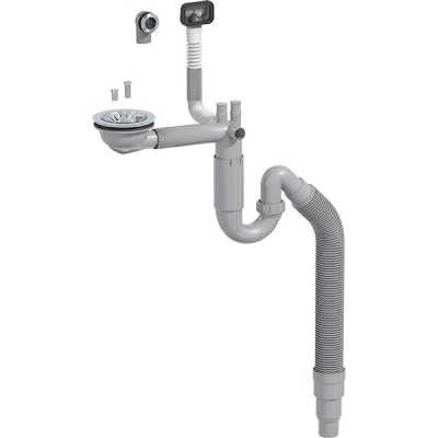 Сифон для кухонной мойки Prevex P-loc PL1-D9CF5-SANT-01 Серый