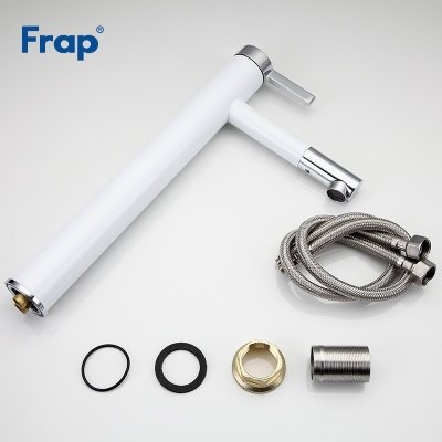 Смеситель для раковины Frap F1052-15 Белый Хром
