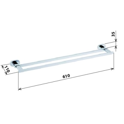 Держатель для полотенец Bemeta Oval 118404051 Хром