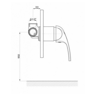 Смеситель для душа GPD Eko МАD80 Хром
