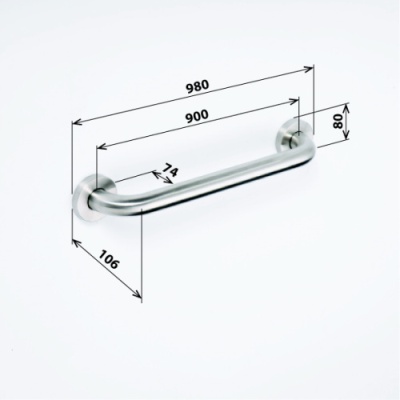 Поручень для ванны Bemeta Help 301100902 Нержавеющая сталь