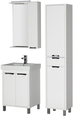 Зеркало со шкафом Aquanet Гретта 60 177015 с подсветкой R Белое