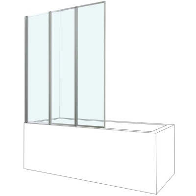 Шторка на ванну Berges Wasserhaus City 80х140 062009 профиль Хром стекло прозрачное