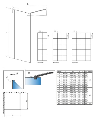 Душевая перегородка Radaway Modo New II Factory Walk-in 120 профиль Черный стекло прозрачное Душевая перегородка Radaway Modo New II Factory Walk-in 120 профиль Черный стекло прозрачное