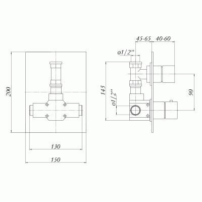 Смеситель для душа Migliore Kvant ML.KVT-2777 CR с термостатом Хром