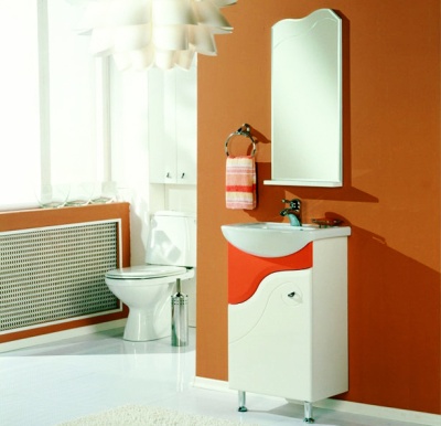 Тумба под раковину Акватон Колибри 45 1A065201KO01L белая глянцевая