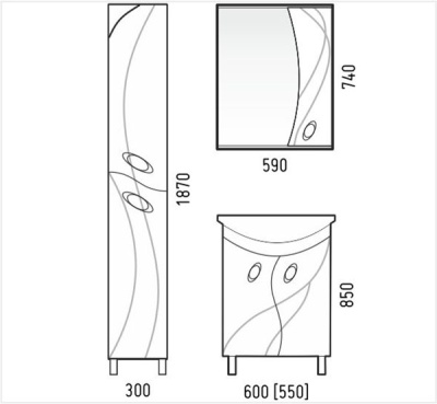 Шкаф пенал Corozo Наина 30 SD-00000339 Белый
