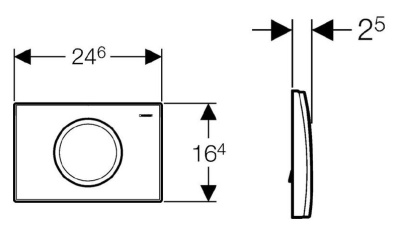 Клавиша смыва Geberit Delta 11 115.120.21.1 Глянцевый хром