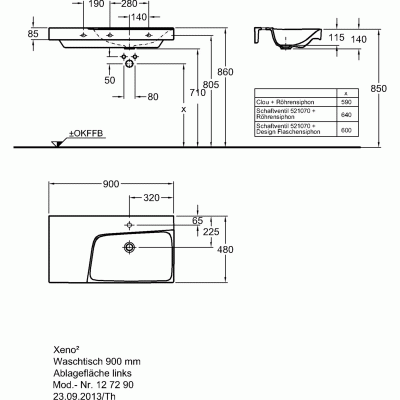 Раковина Geberit (Keramag) Xeno 2 127290000 Белая