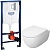 Комплект унитаза AM.PM Awe C111738WH с инсталляцией Grohe Rapid SL 38772001 с сиденьем Микролифт и клавишей смыва Хром