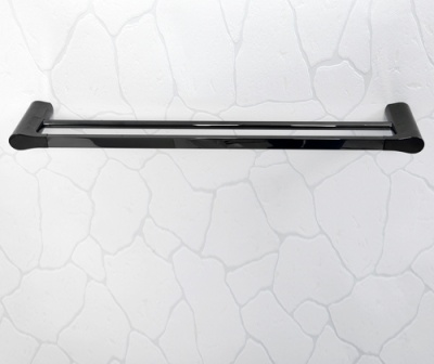 Полотенцедержатель WasserKRAFT Glan K-5140 двойной Черный глянцевый