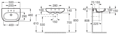 Раковина Roca Meridian N 50 327244000 Белая