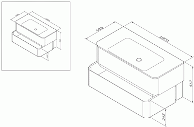 Тумба под раковину AM.PM Sensation 100 M30FHX1002GG подвесная Мятная