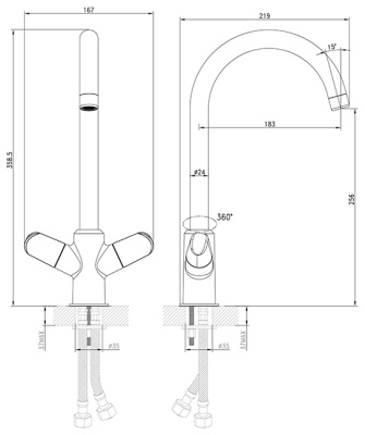 Смеситель для кухни Iddis Funk FUNSBJ0i05 Хром