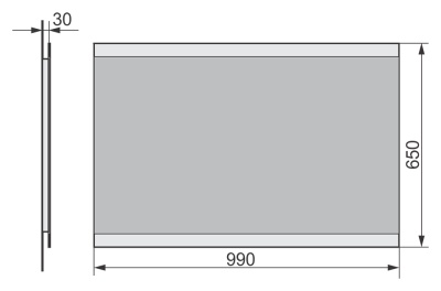 Зеркало Raval Hotte 100 с подсветкой Хром