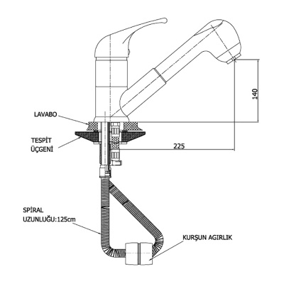 Смеситель для кухни GPD Flamengo MES10 Хром