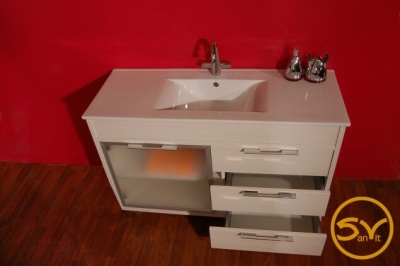 Тумба с раковиной SanVit Новелла Lux 120 knoveln120 с фактурой под дерево Акация светлая