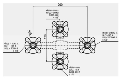 Смеситель для душа Rav Slezak Morava retro MK186 хром