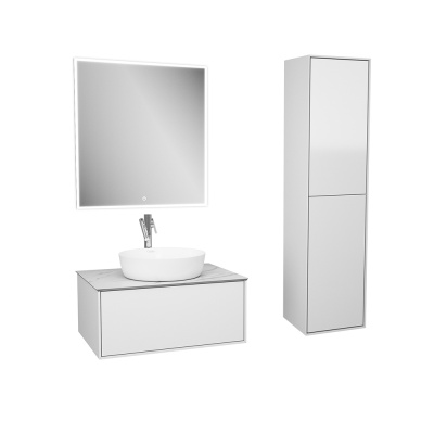 Тумба под раковину Diborg Elise 70 77.7214 подвесная Белый глянец