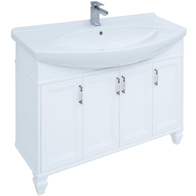 Комплект мебели для ванной Aquanet Валенса 120 240423 подвесной Белый матовый