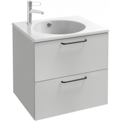 Тумба под раковину Jacob Delafon Odeon Rive Gauche 60 EB2520-R9-N18 подвесная Белая ручки Черные