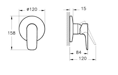 Смеситель для душа Vitra X-Line A42252EXP Хром