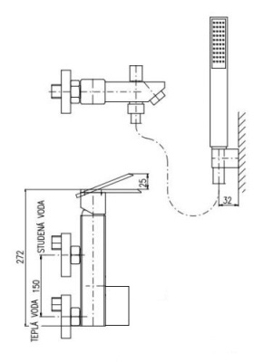 Смеситель для душа Rav Slezak Loira LR580.5/1 Ручка 1 хром