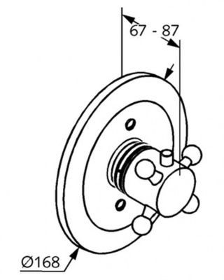 Смеситель для душа Kludi Adlon 517190520 с термостатом Хром