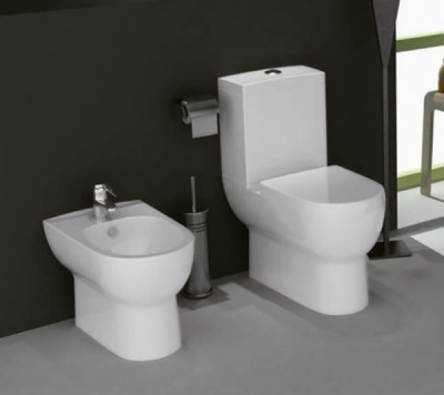 Унитаз компакт Creo Ceramique Brest BR1002R+BR1003+BR1001 с бачком и сиденьем Микролифт