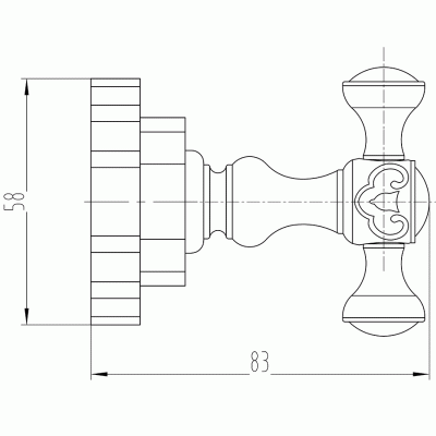 Двойной крючок Milacio Villena MC.902.SL Серебро