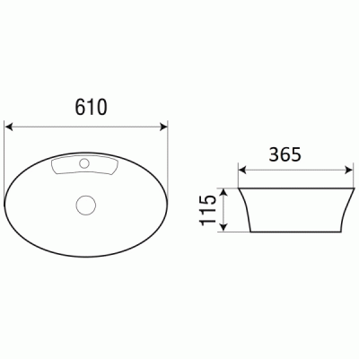 Раковина WeltWasser Elbach 3203 61 10000003858 Белый глянец