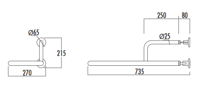 Поручень для раковины Creavit TB100 Хром