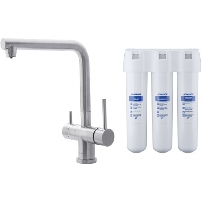 Смеситель для кухни Swedbe Selene Plus 8145K с фильтром Нержавеющая сталь