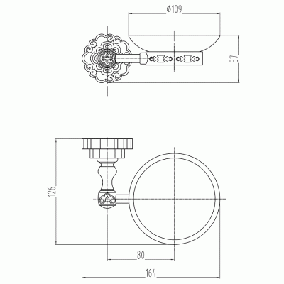 Мыльница Milacio Villena MC.905.SL Серебро