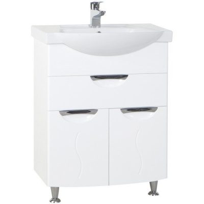 Тумба c раковиной Bellezza Глория 65 1 ящик Белая