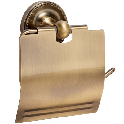 Держатель туалетной бумаги Fora Real FOR-RE015 с крышкой Бронза