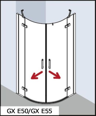 Душевая кабина Kermi Gia XP GX E55 09020VAK GX